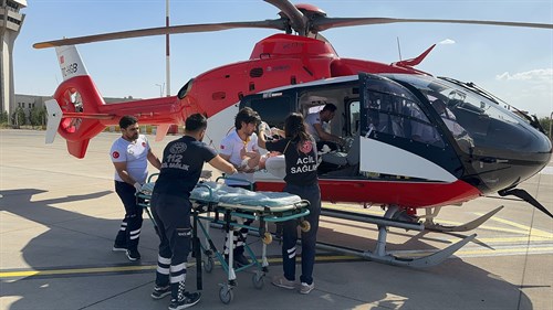 Berfin Bebek Ambulans Helikopter ile Diyarbakır’a Nakledildi